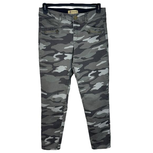 Democracy SZ 10 “Ab”technology Pants Camo Stretch Mid-Rise Elastic Waist Green - Picture 1 of 8